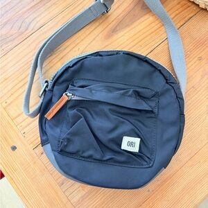 Ori Black Round Crossbody Bag